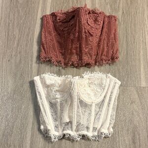 Victoria's Secret Dream Angels unlined lace bustier/corset top.